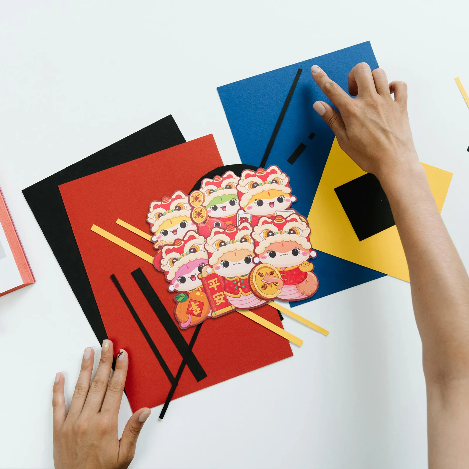 

6 Pcs Laser Colorful Red Envelope Chinese New Year Lucky Money Bag Pocket Cash Envelopes for Paper