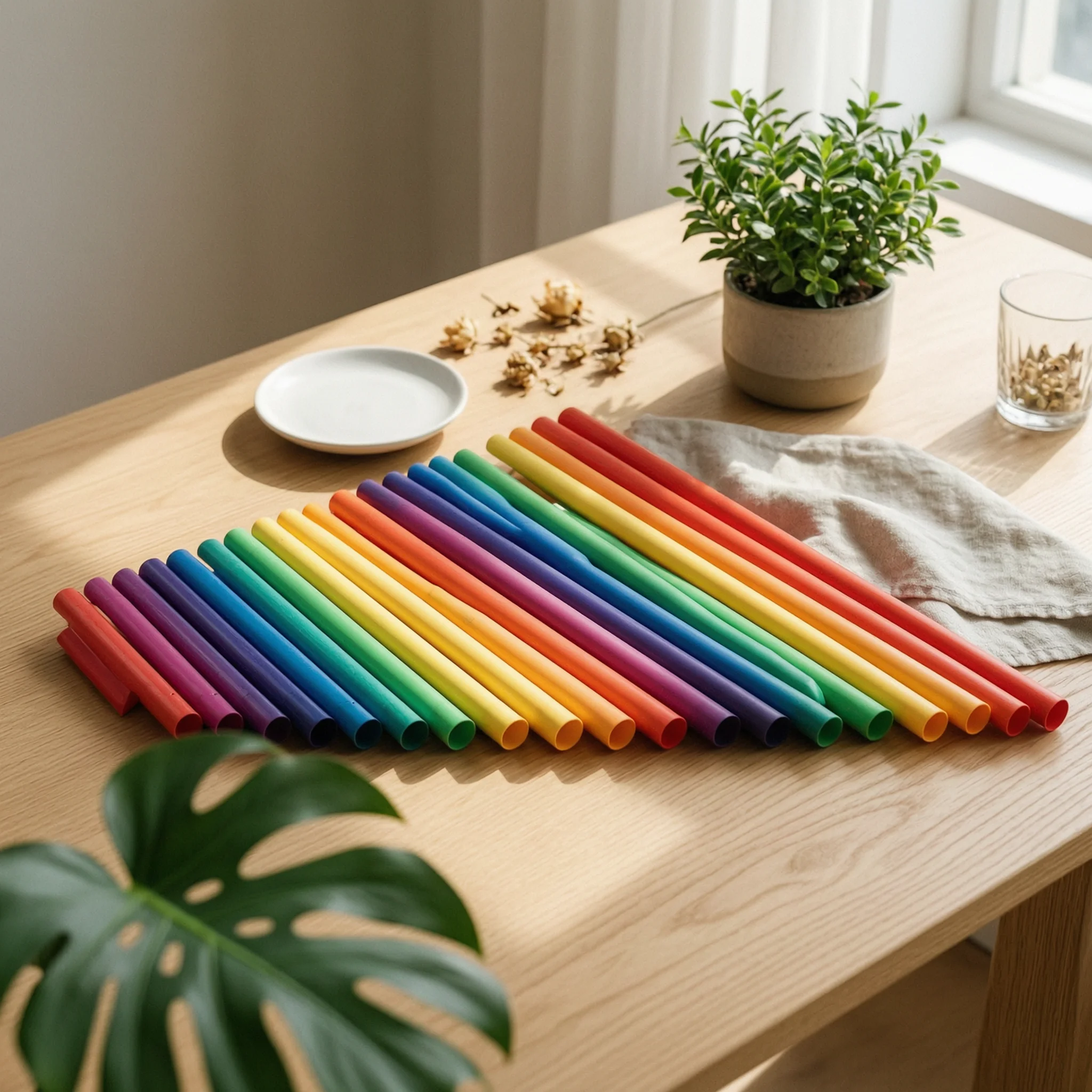 25 Pieces Multicolored Smooth Finish Music Teaching Aid Music Education Instrument Sturdy Graduated Percussion Tubes Music