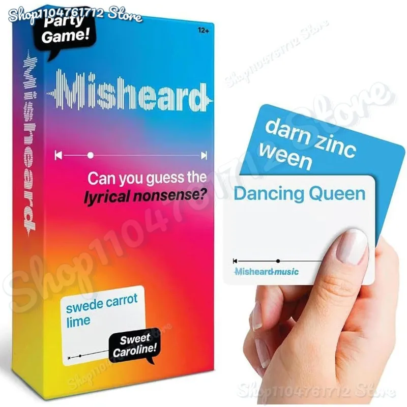 

Misheard Music – Guess The Song or Artist with 500 Lyrical Nonsense Cards – Fun Family Card Games for Karaoke & Party & Family