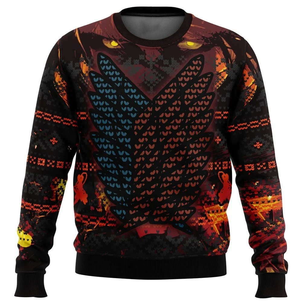 Pull de Noël Levi Ackerman Attack on Titan pour hommes et femmes, sudadera con capucha de dessin animé Anime, pareja de modos, Y-2025