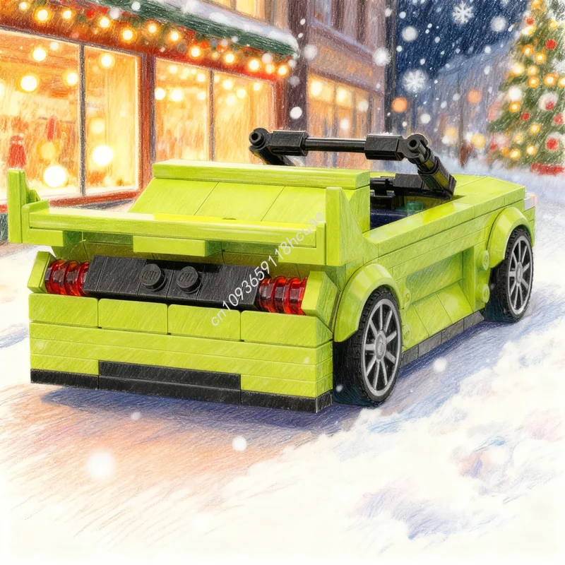 

237 деталей MOC Конструктор Ford Mustang GT City Champions, развивающая игрушка, подарок на Рождество, архитектурная модель, DIY, для обучения