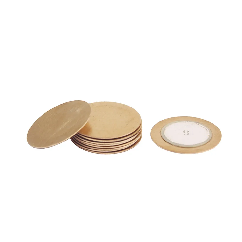 10Pcs 35Mm Diameter Piezo Element Piezoelectric Disc Buzzer Gasket for Acoustic Instruments Guitar Pickup Drum Mic Stomp Box