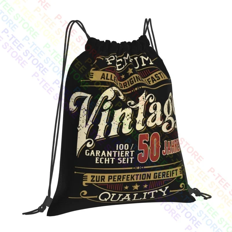 Depuis 50 Ans Cadeau Drawstring Bags Gym Bag Fashion Art Print Storage Bag Multi-function