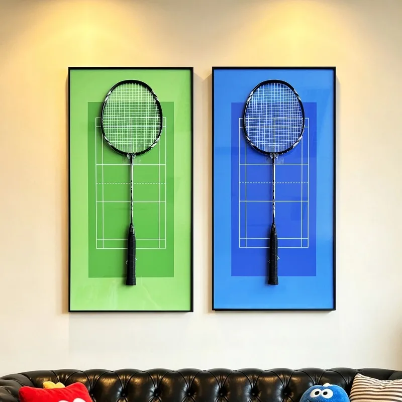 Aluminum Alloy Badminton Racket Picture Frame Rectangle Frame Decorative Wall Frames Luxury Photo Frames Modern Art Home Decor
