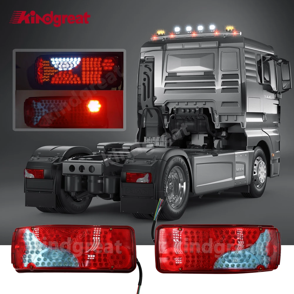 

1PCS 24V For MAN DAF TGX SCANIA TRUCK Waterproof Lorry Trailer Truck Tail Rear Light 81252256545 81252256544