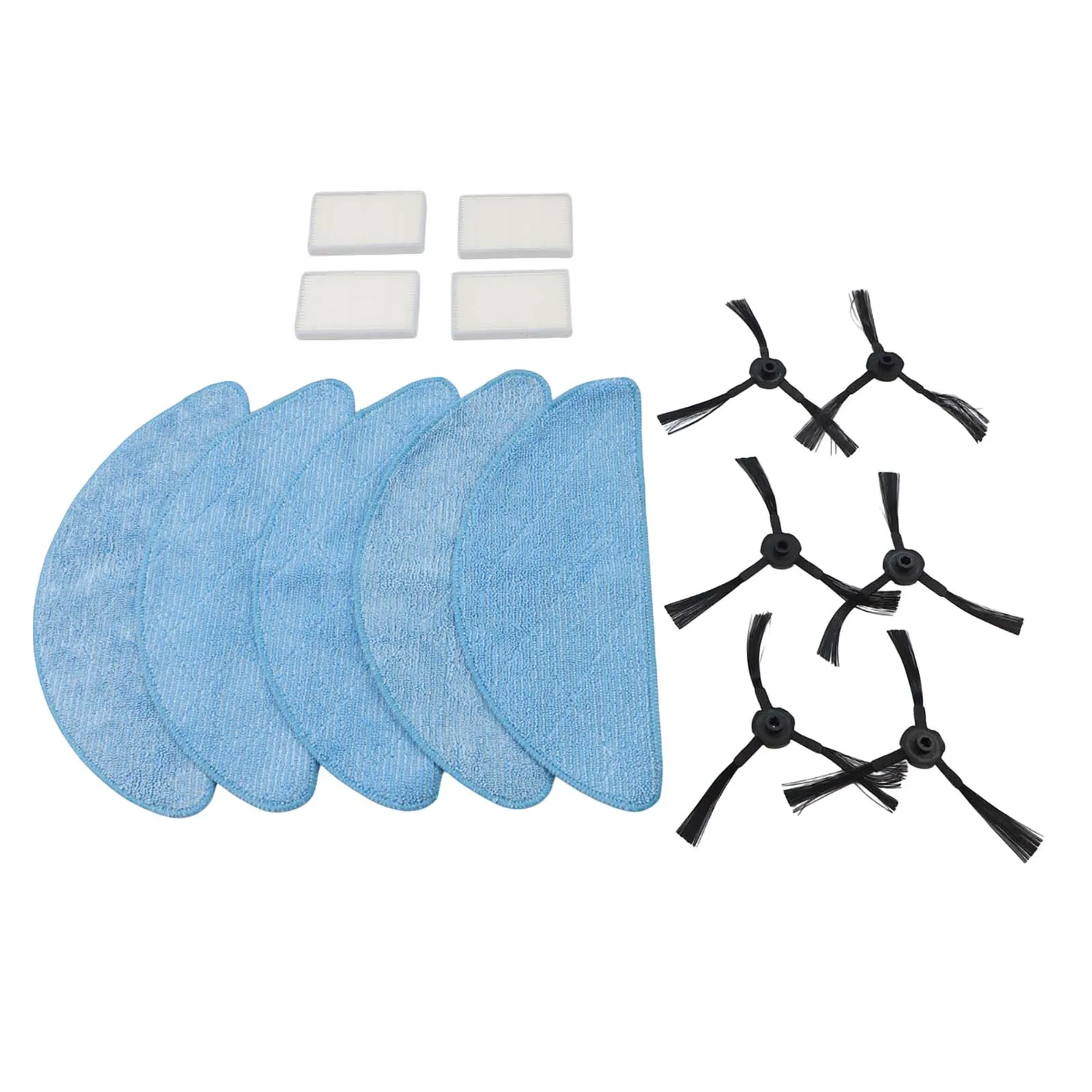 For ILIFE A12 for Pro Comprehensive for Cleaning Kit 4 Filters 5 Mop Cloths and 6 Side Brushes for Cleaner Living Spaces