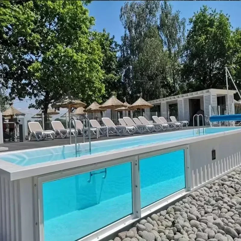Family Swimming Pool Custom Big Made Above Ground Home Family Outdoor Use 20ft 40 Feet 30' Container Swimming Pool Piscina