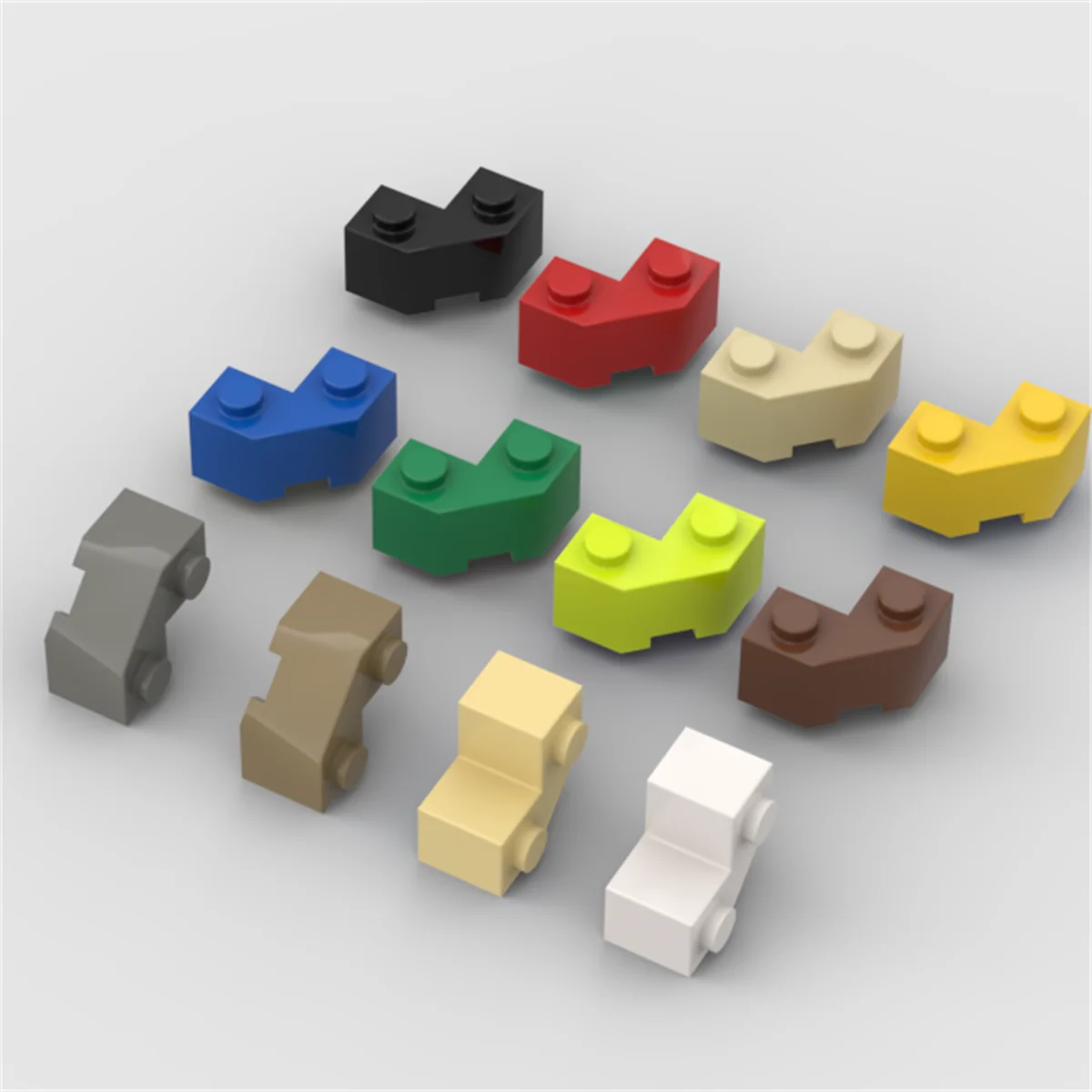 10 Stück Puzzle-Teile 87620 Modifizierte Facetten 2x2 Bausteine Set High-Tech Lernspielzeug Geschenke