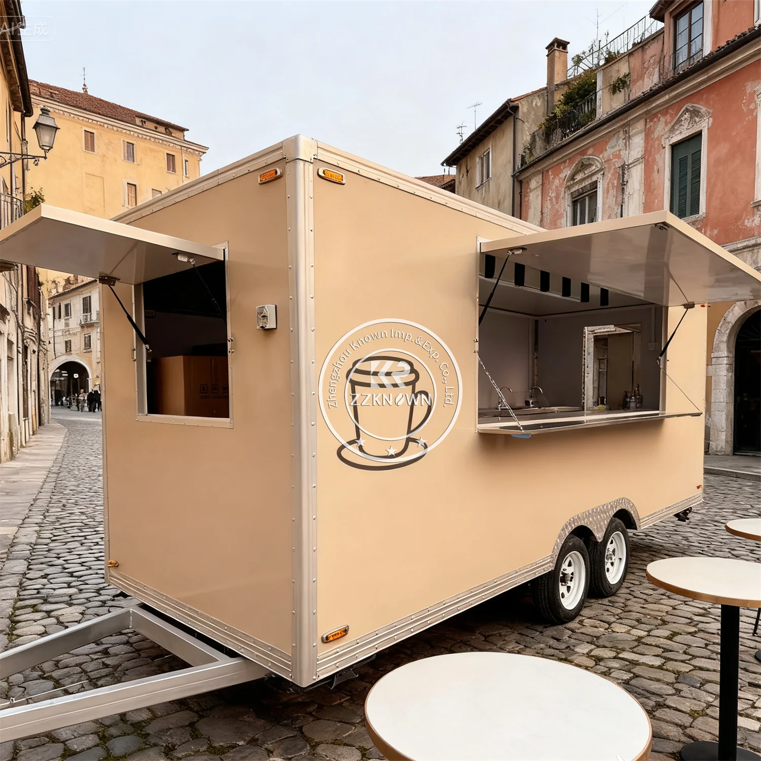 

Concession Food Truck Ice Cream Cart Street Hamburger Pizza Trailer Fully Equipped BBQ Hot Dog Food Trailer Full Kitchen