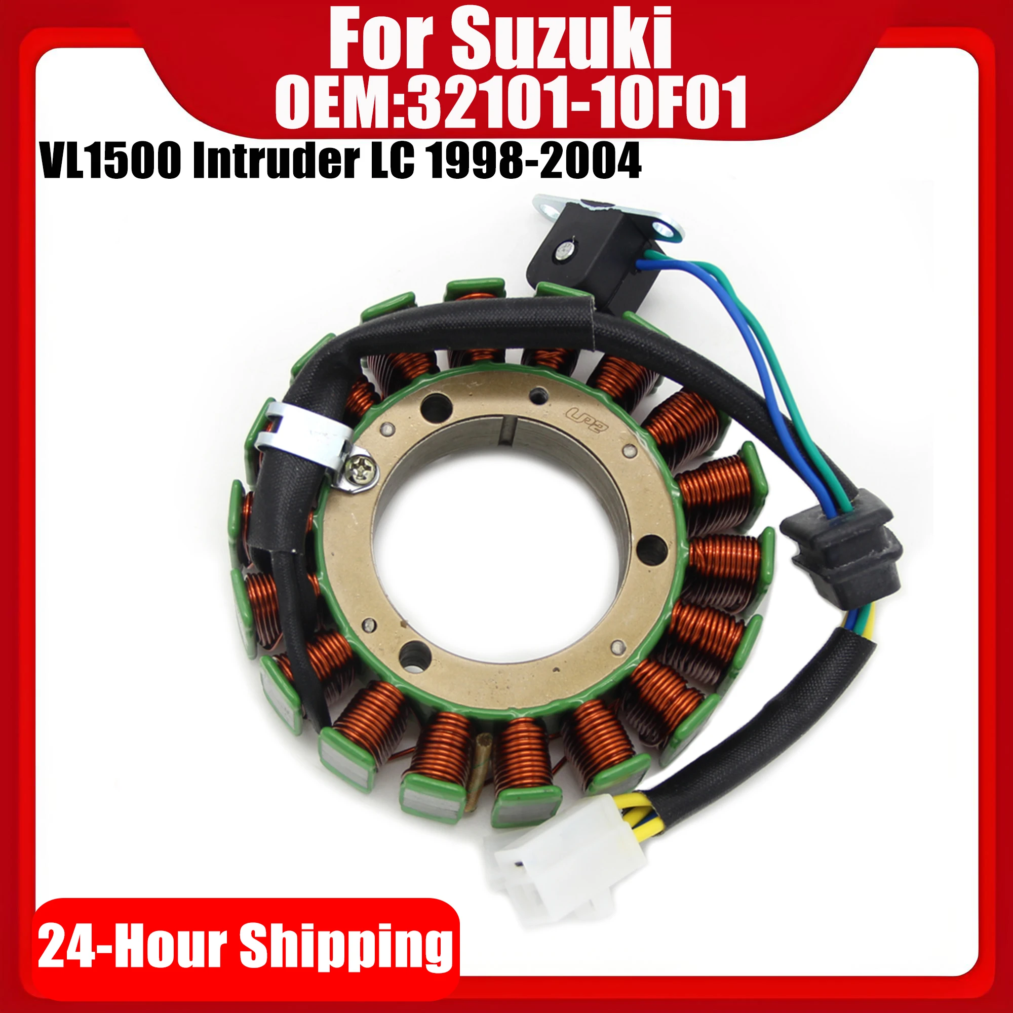 

Motorcycle Engine Generator Magneto Stator Coil For Suzuki VL1500 Intruder LC 1998 1999 2000-2004 OEM:32101-10F01