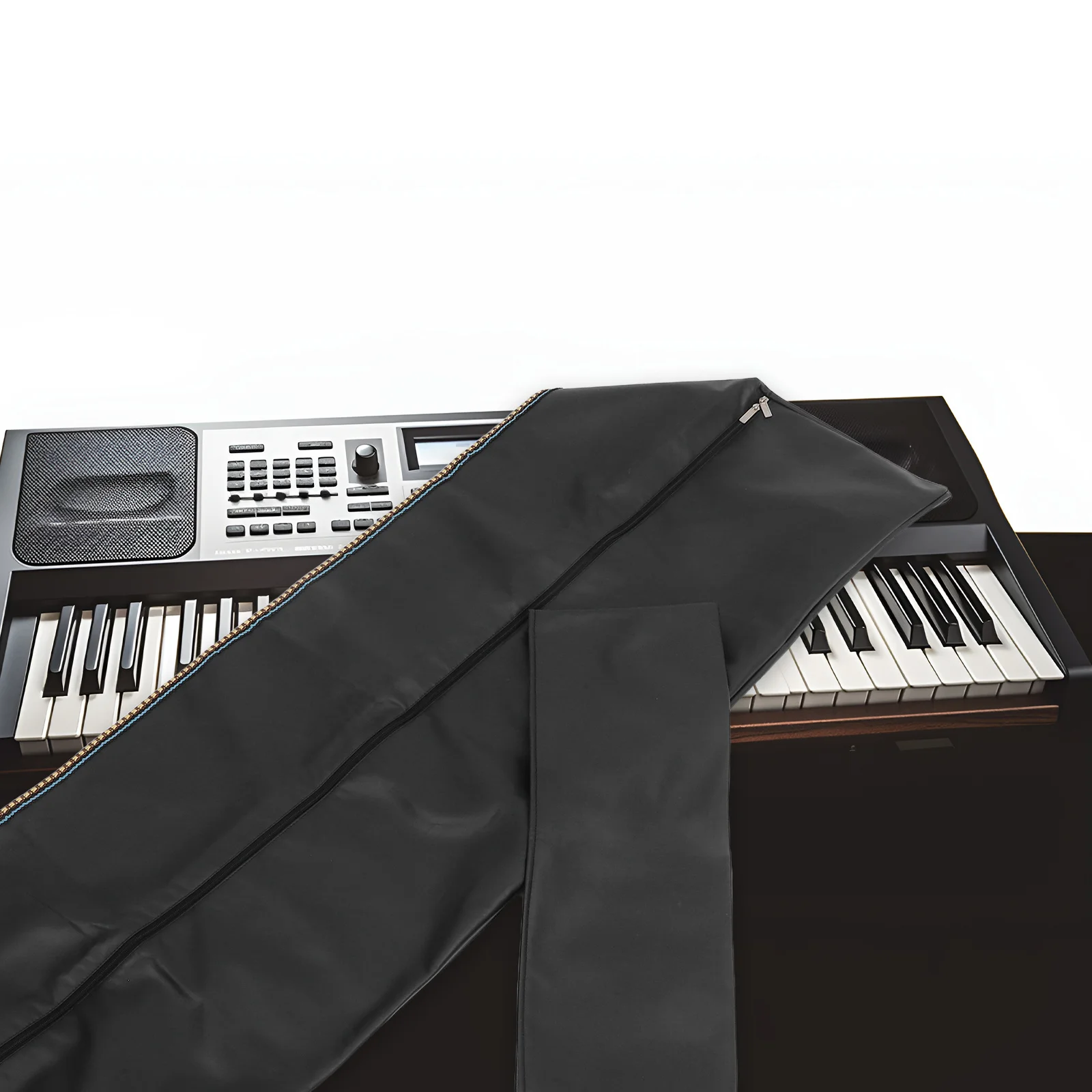 

1Set Piano Keyboard Dust Cover 88 Keys Waterproof Scratch-Resistant Digital Piano Protective Cover Double Zipper Music Stand