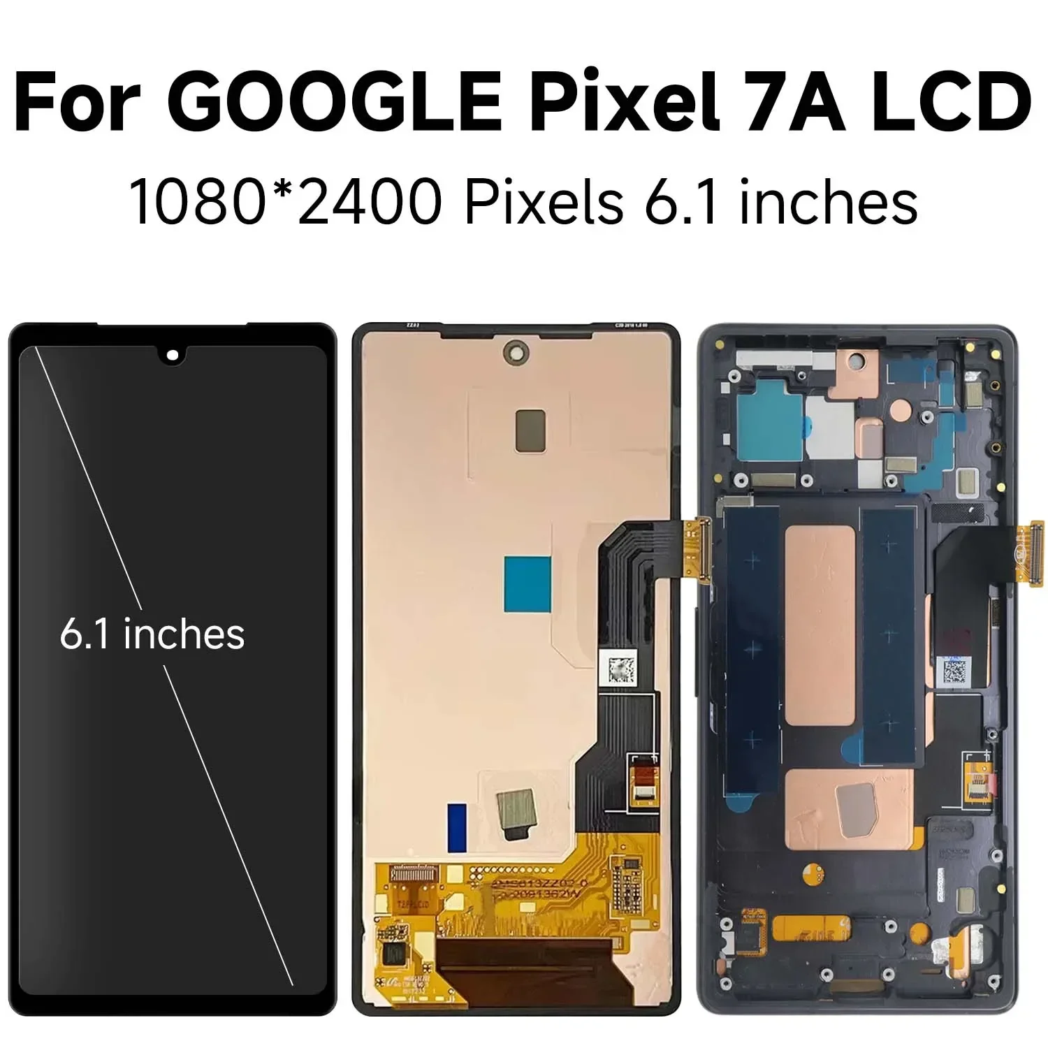 Pixel 7A OLED Display Screen Assembly for Google Pixel 7a GWKK3 GHL1X G0DZQ G82U8 Lcd Display Digital Touch Screen Replacement