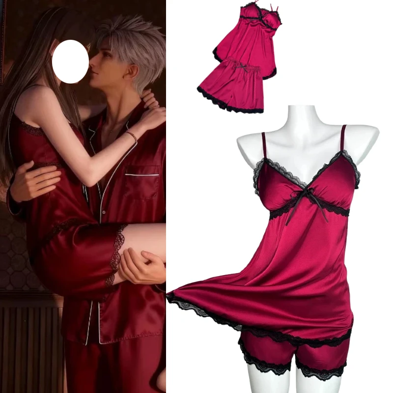 

Love and Deepspace Sylus Heroine Nightgown Women Game Cosplay Costume Lace Nightdress Short Set Anime Party Cos Pajamas