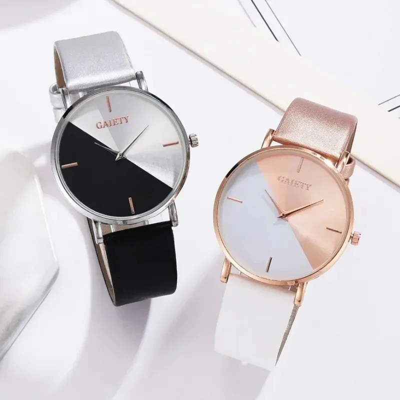 Reloj de moda para mujer, relojes de cuarzo, relojes de pulsera de doble Color para mujer, Reloj elegante para amantes de las mujeres, pulsera 2024