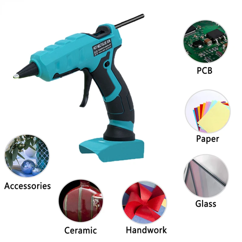 Wireless Lithium Battery Hot Melt Glue Gun For Makita/DEWALT/BlackDecker/Milwaukee/Bosch 18V Battery Electric DIY Power Tool