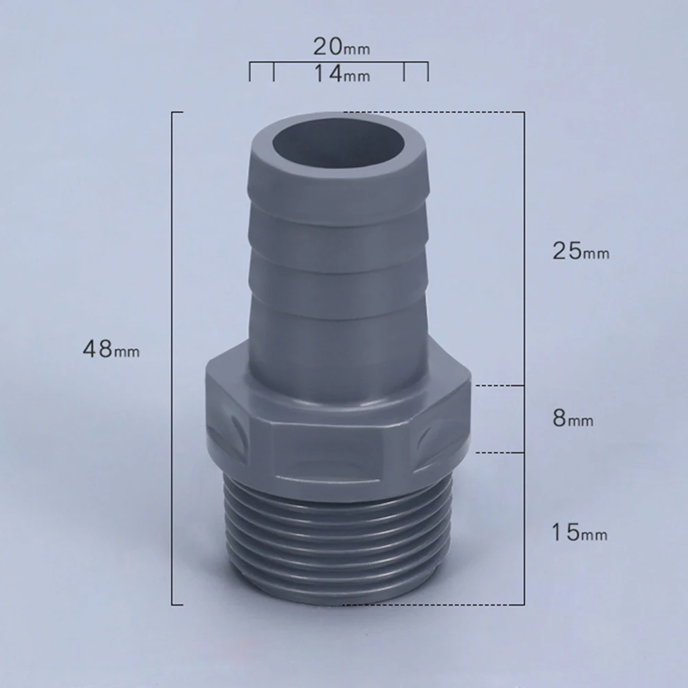 Tail Fittings Connector Male Connector NPT Male Polypropylene Pool Water Pipe Barb Hose For Pond Garden Supplies