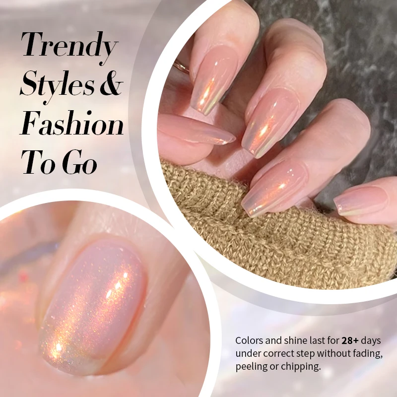 BORN PRETTY 10ml Aurora Glitter Gel Smalto per unghie Ultra Shine Chameleon Laser Semi Permanente Soak Off Gel UV Smalto per unghie