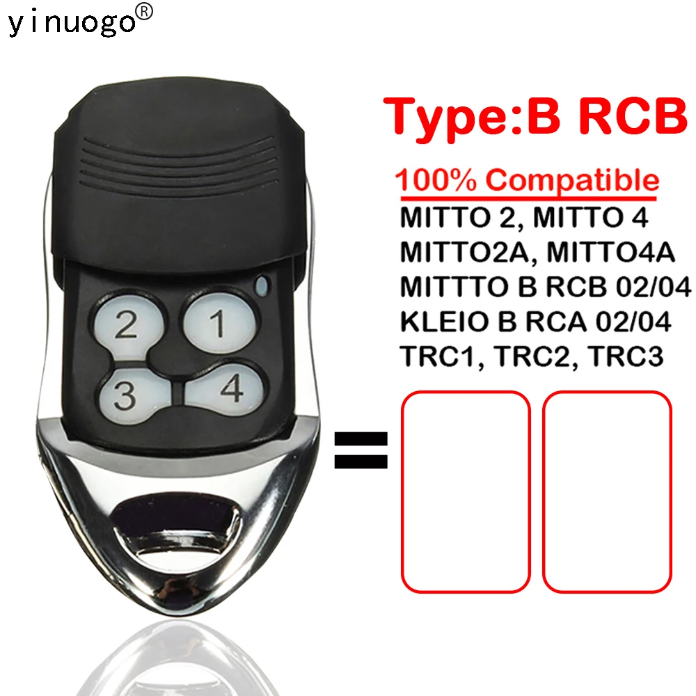 mitto controle remoto mitto mitto2a mitto4a comando de garagem mittto b rcb 02 04 abridor de porta de garagem 433mhz codigo de rolamento 01