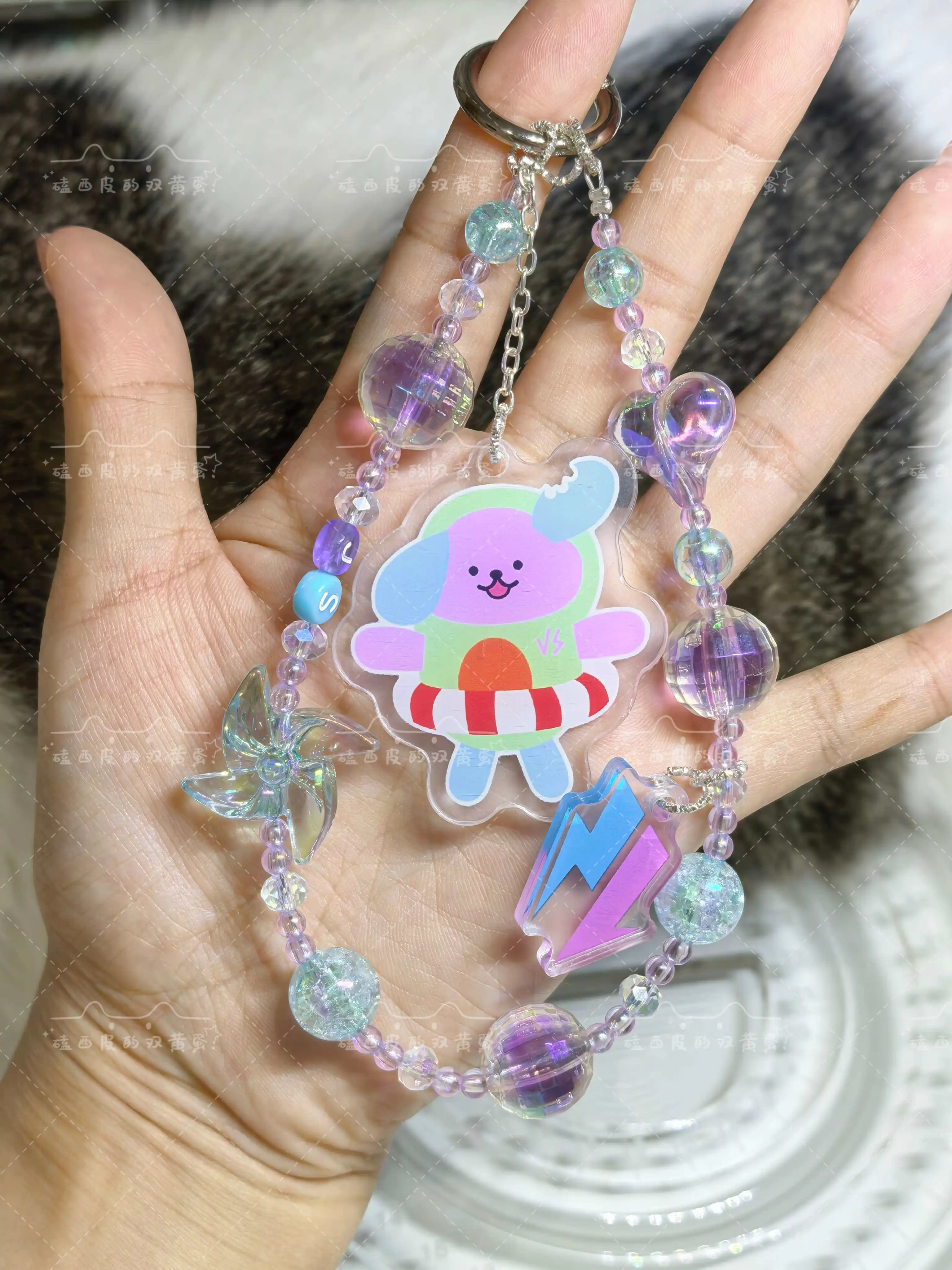 

2025 Handmade Thailand Drama Love's Sequel Jimmy&Sea Avocean Beaded Phone Chain Hanging Cord Phone Charms Phone Strap