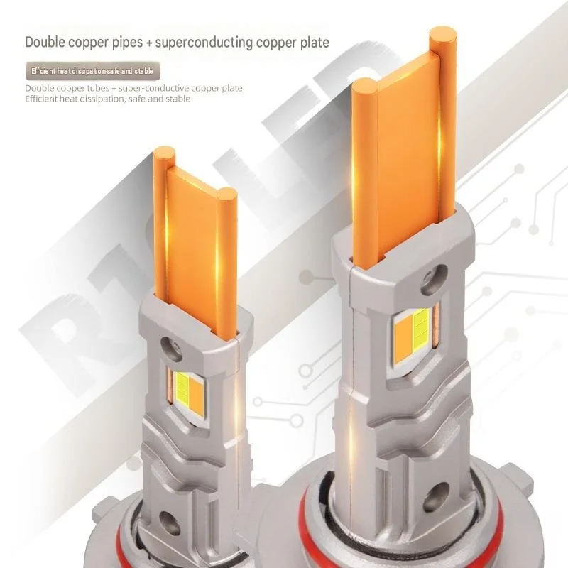 NXY R10 200W LED Headlight Bulb 3 Color Adjustable H7 H4 H1 9005 Hi Lo Beam Super Bright Car Lamp Retrofit Auto Headlight