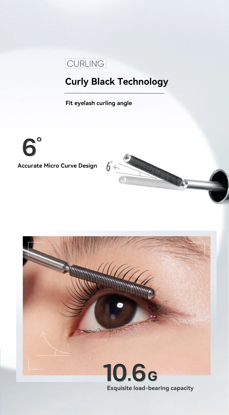 Metal Bar Type Head Mascara Lengthening Black 3D Lash Eyelash Extension Eye Lashes Long-wearing Mascara Quick Drying Eye Makeup