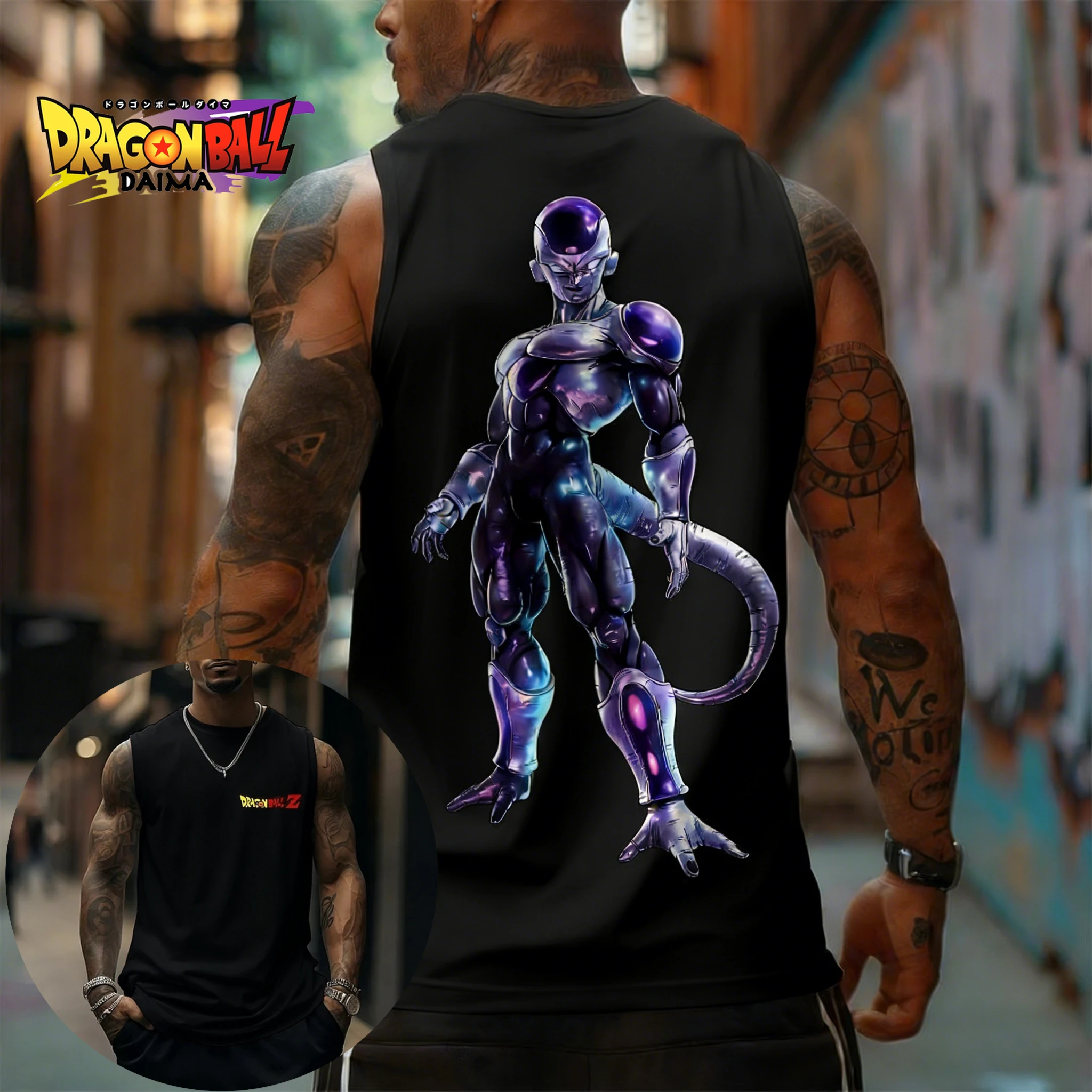 

Тренировочный жилет American Retro Dragon Ball Frisa, одинаковый для мужчин и женщин, летний жилет без рукавов для фитнеса, для спорта и отдыха