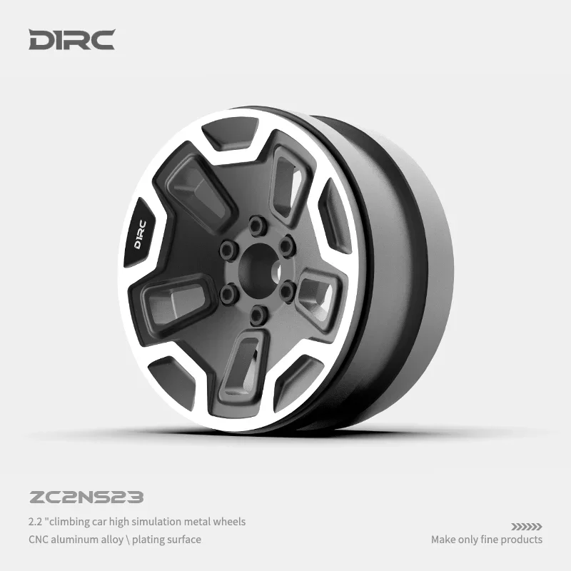 D1RC 2.2 Inch Aluminum Alloy Wheel Simulation Wheel Suitable for Climbing Car CTRX4 TRX6 AXIAL SCX10 Third Generation (ZC2NS23)