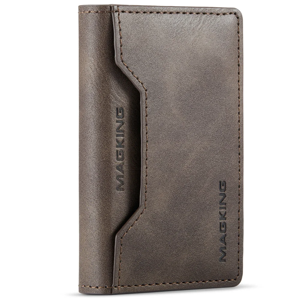 Magnetische Geldbörse für iPhone 16/15/14/13/12 Serie, leichter Telefonständer, verstellbarer Kartenhalter aus Leder, Mag-Safe-Tasche