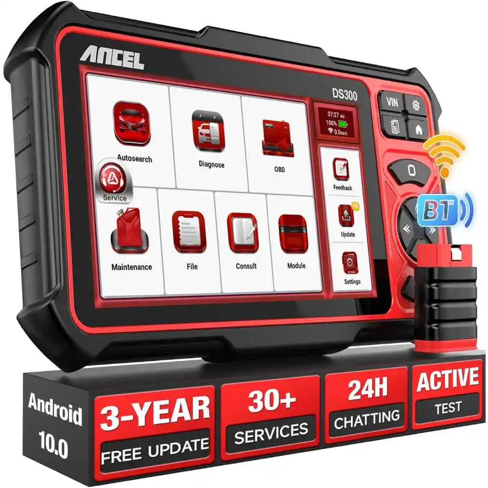 ANCEL DS300 Bidirectional Scan Tool OBD2 Scanner 30+ Resets ECU Coding IMMO A/F Adjust Bluetooth OBD 2 Auto Diagnostic Tools