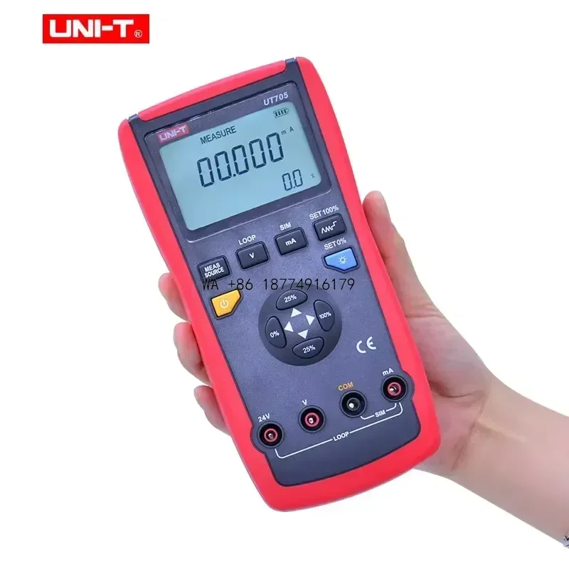 wmwmnu UT701/UT705 Handheld High Precision Single Function Temperature Calibrator DC Voltage Current Resistance Test