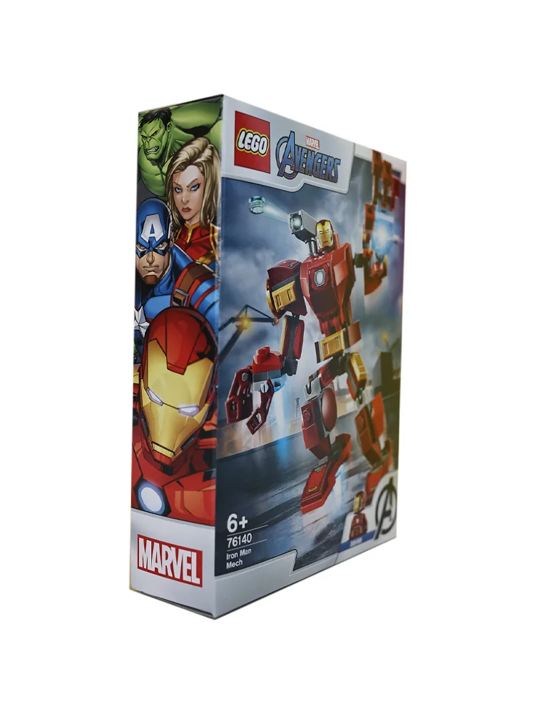 Lego-maravilha vingadores maravilha figura, homem de ferro, mech, super-herói, brinquedo construção, minifigure, 76140