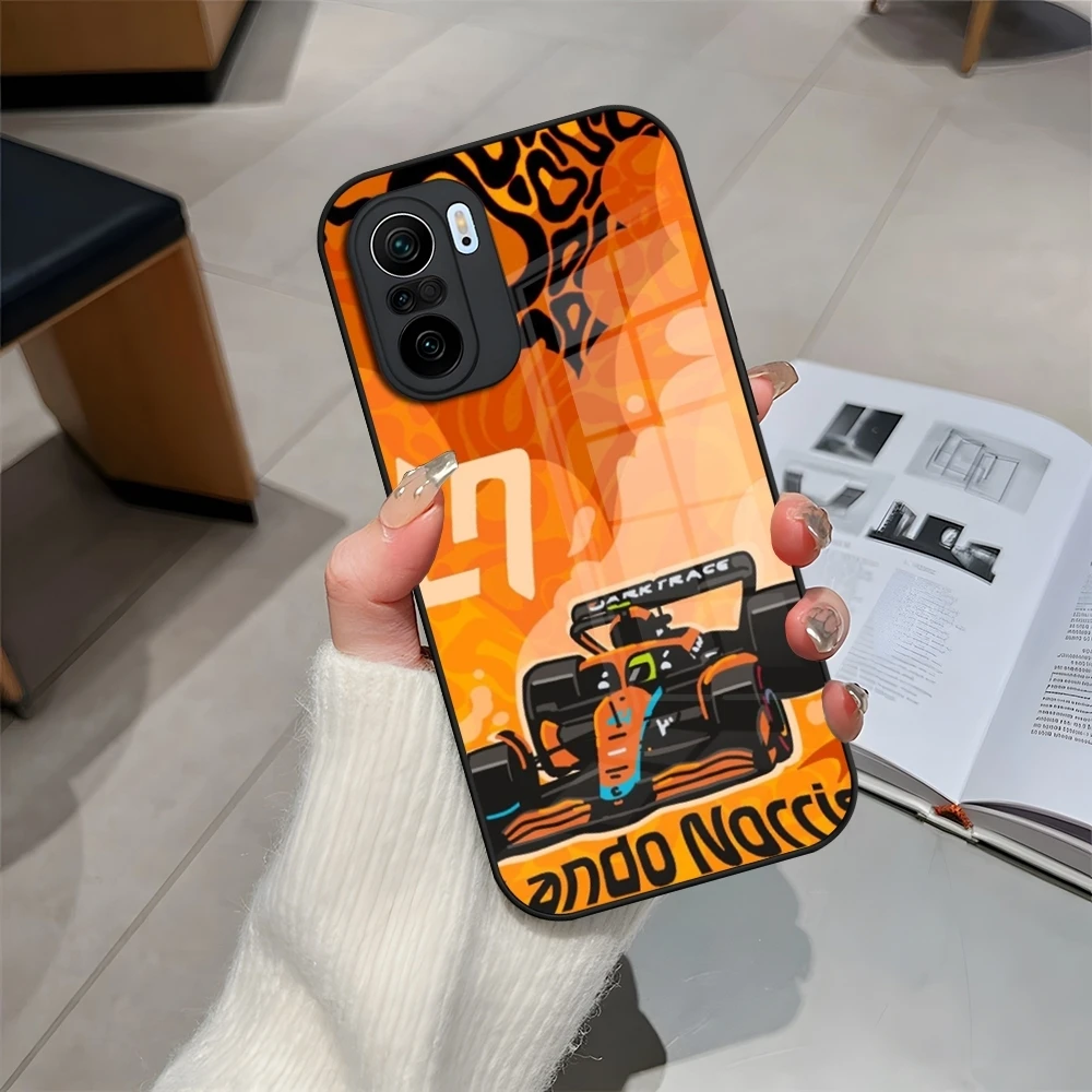 F1 Formula 1 Lando Norris Phone Case for Redmi 12c 13c 12 13 Note 13 Pro Plus 11 12 Pro 10 11s 12s Tempered Glass Cover