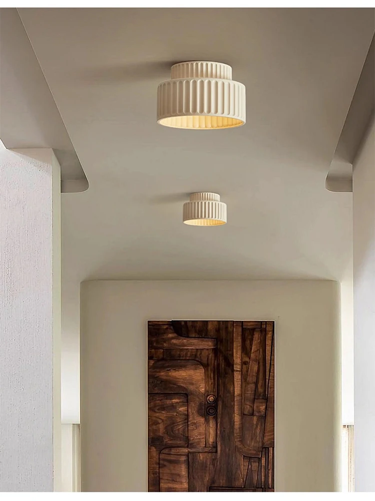 Nordic minimalist corridor ceiling light, environmentally friendly resin entrance light, balcony lamp, wardrobe light fixture
