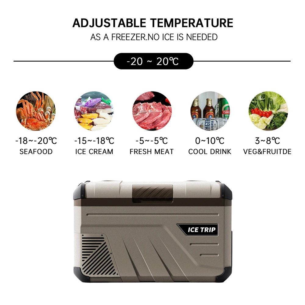 Hot Sale Products Outdoor Camping Mini Fridges 35L 12V 24V Portable Car Refrigerator