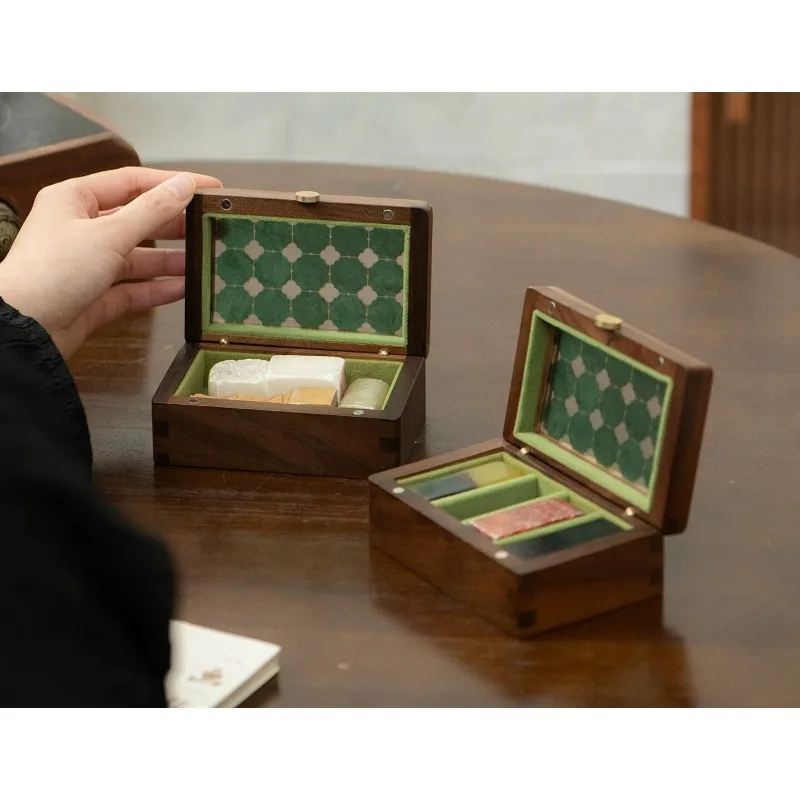 For Seal Storage Box, Doge High-end Black Walnut Gift Box, Empty Box, Seal Finishing Collection Box