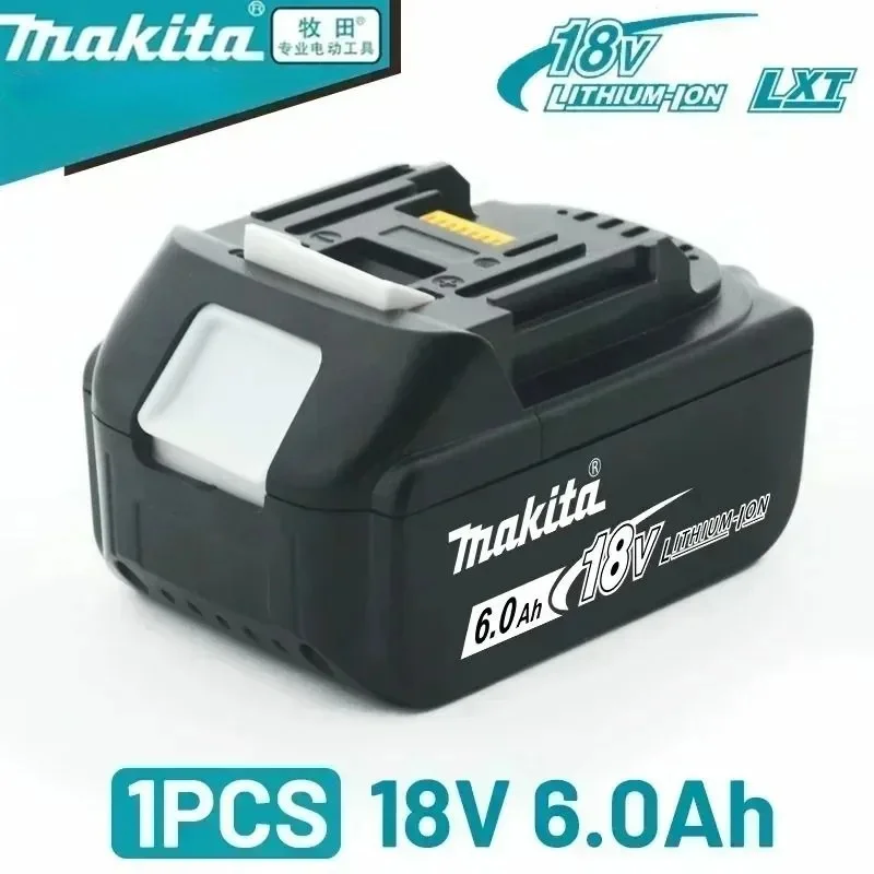 Compatible with DC18RC Makita Charger, New Original 18V 6.0Ah LXT Power Tool Replacement Battery BL1830 BL1840 BL1850 BL1860B