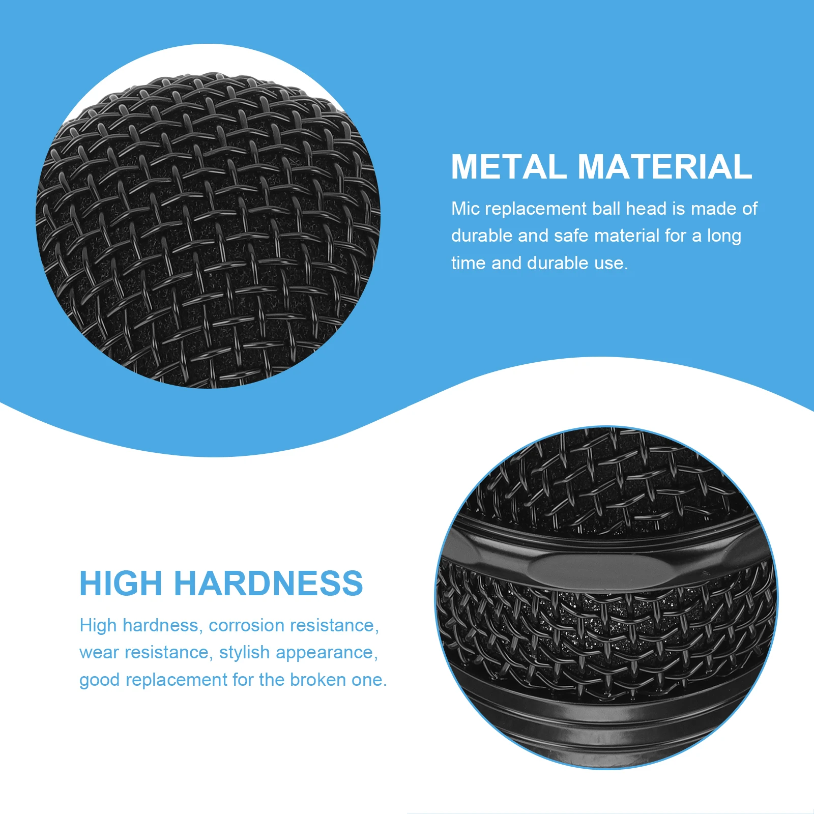 

Mic Replacement Grille Durable Metal Mesh Head for Microphones High Hardness Wear Resistance Accessories Parts