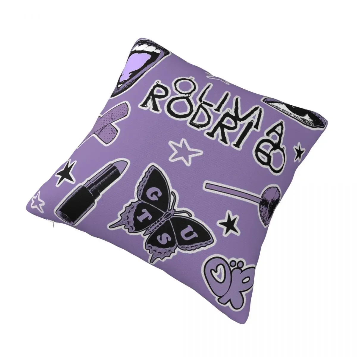 Olivia Vampire Rodrigos Sour Pillowcase Merch Soft Cushion Cover Decoration GUST Throw Pillow Case Cover Home 40x40cm 16x16Inch