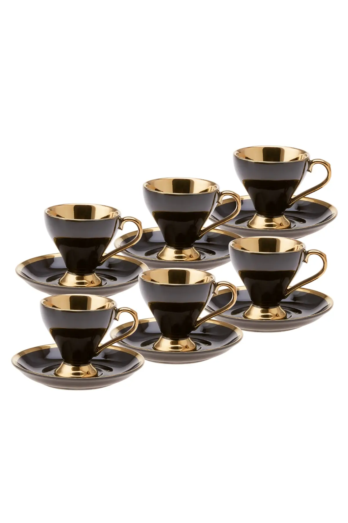 

DOLBOVI Luxury black 6 person coffee cup set 90 Ml