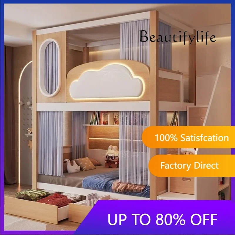 

55 Storage Normal Loft Kids Beds Double Decker Simple Custom Design Children Beds Princess Playpen Camas Infantiles Furniture Ho