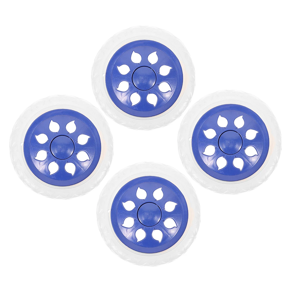 

4Pcs Shopping Cart Replacement Wheels Rubber Foaming Stable Wheel Kit for Grocery Cart Trolley Walker Accessories