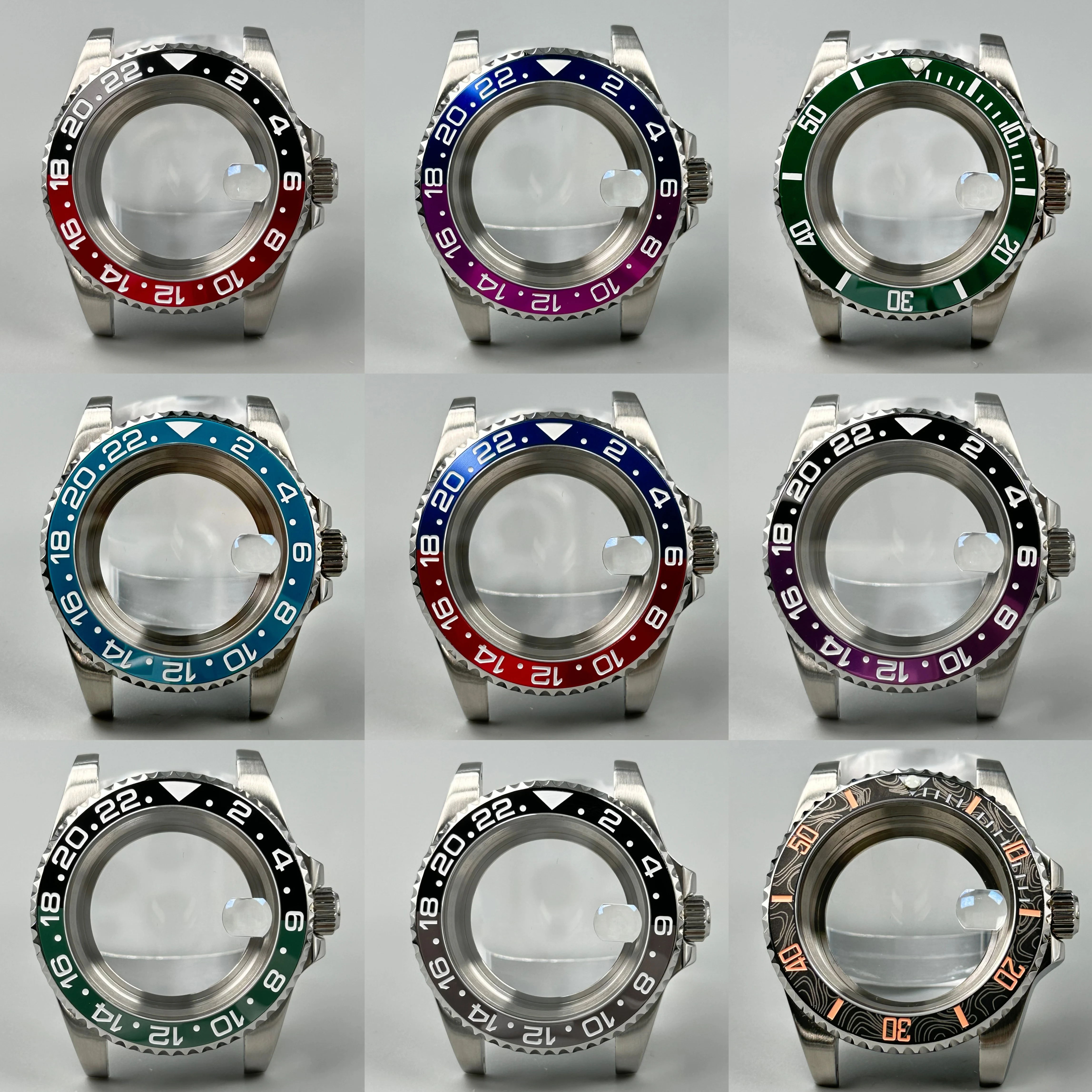 

﻿ High-Quality 40mm Diver's GMT/SUB Watch Case Men's Stainless Steel Sapphire Glass Fit NH35/NH36 28.5mm Dial Accessories