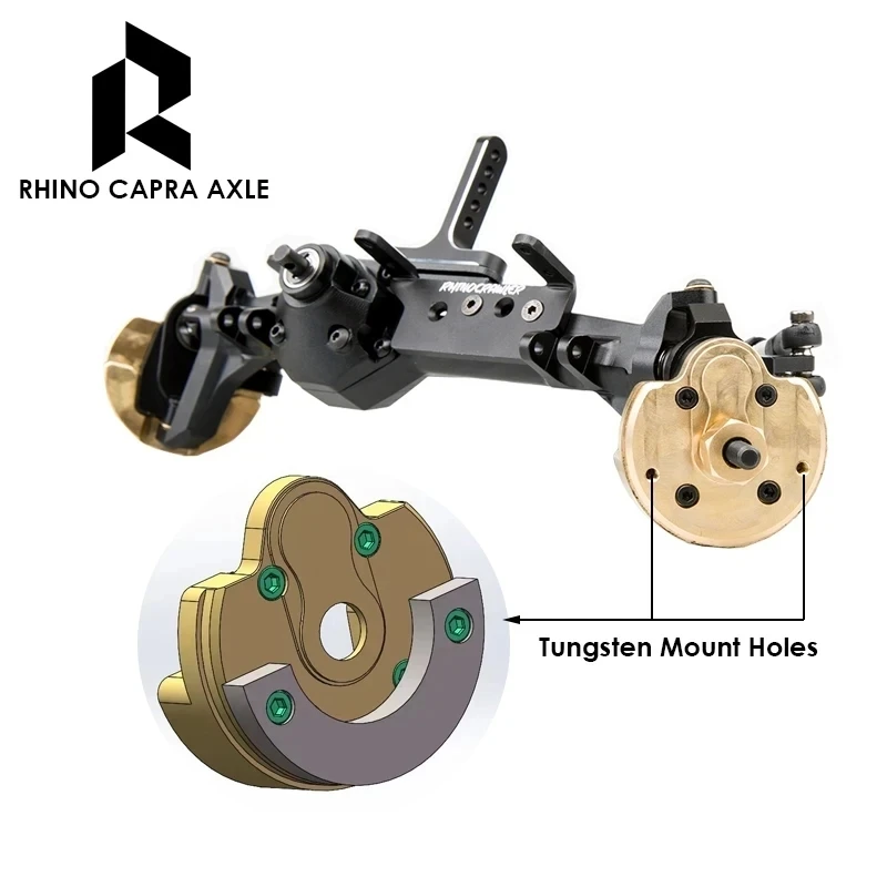 Rhino Capra Full CNC Aluminum Offset Portal Axles for 1/10 RC Crawler Axial Capra 1.9 UTB LCG Chassis Parts Toys