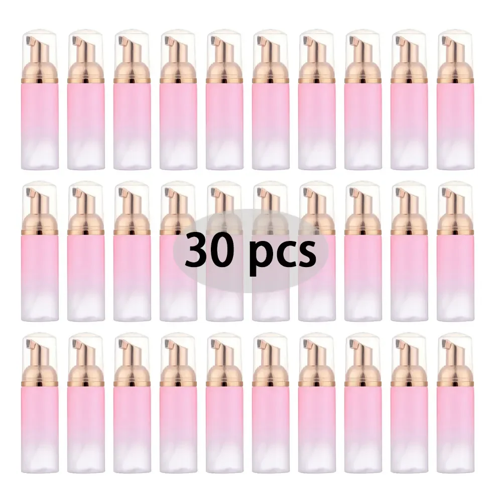 30Pcs 2oz/60ml Reusable Travel Foam Pump Bottle Eyelash Shampoo for Hand Sanitizer Mousse Bottle Dispenser Skin Care Tools