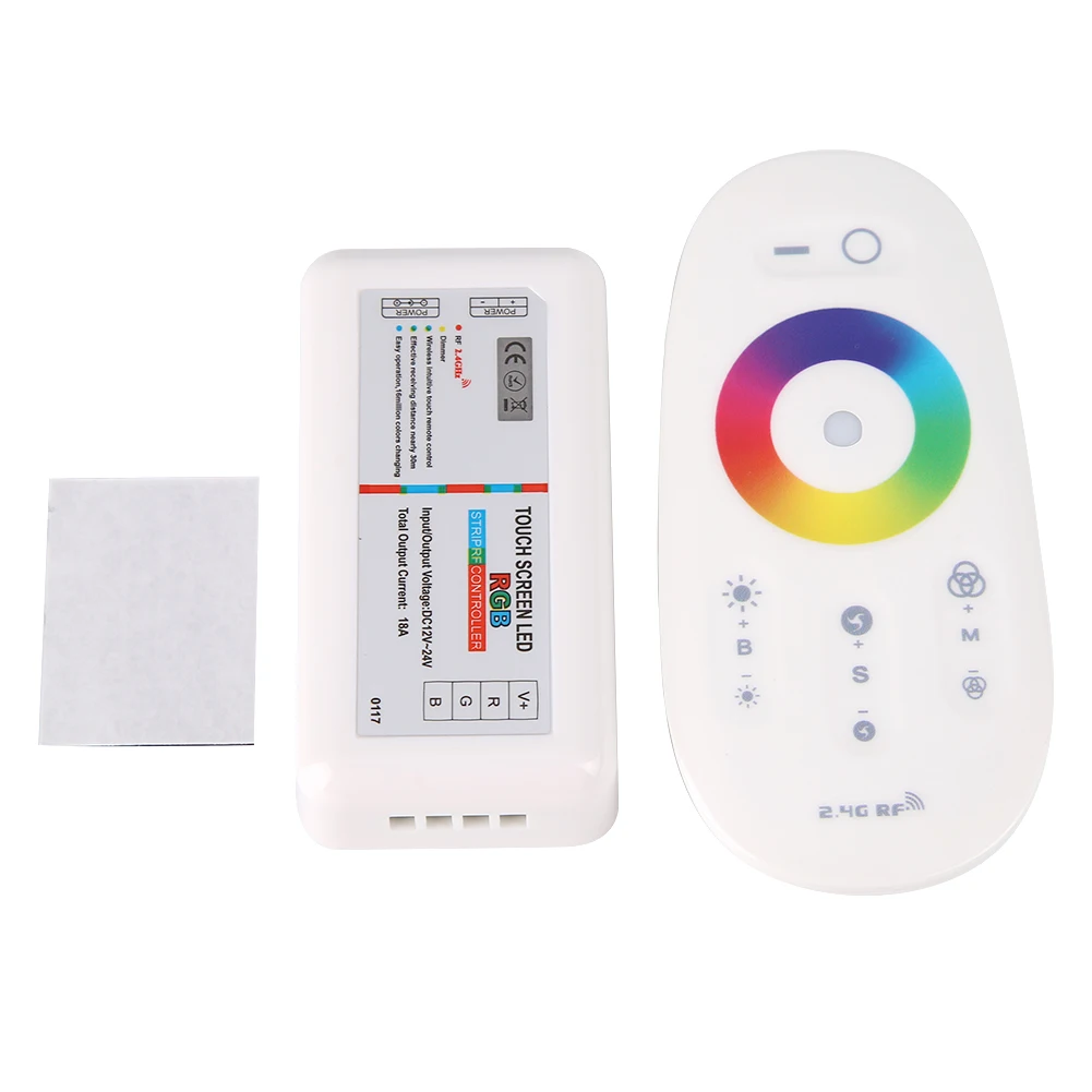 2.4G Touch LED RGB Controller DC12-24V Wireless RF Remote Control Kit for Lighting Strip