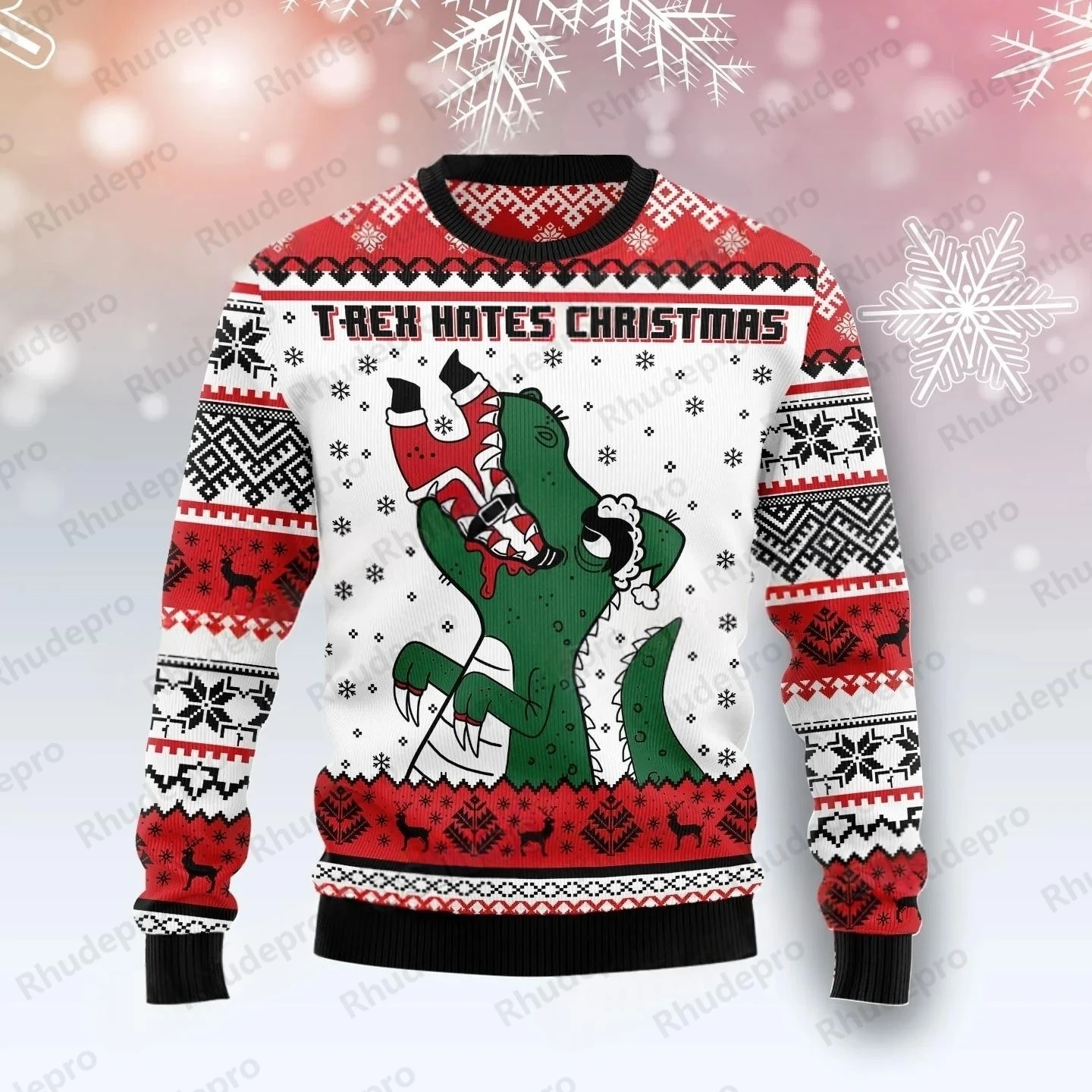 Autumn Winter Unisex Casual Knit Pullover Sweater Animal Wolf Howling Moon Pattern 3D Printed Men's Ugly Christmas Sweater