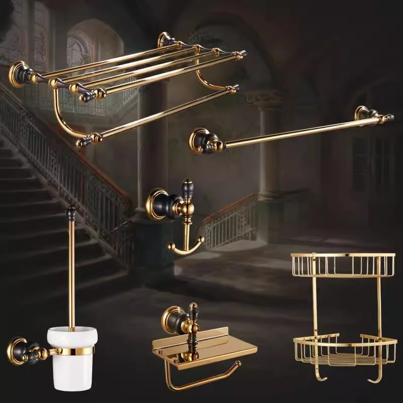 Brass Jade Towel Ra… - image