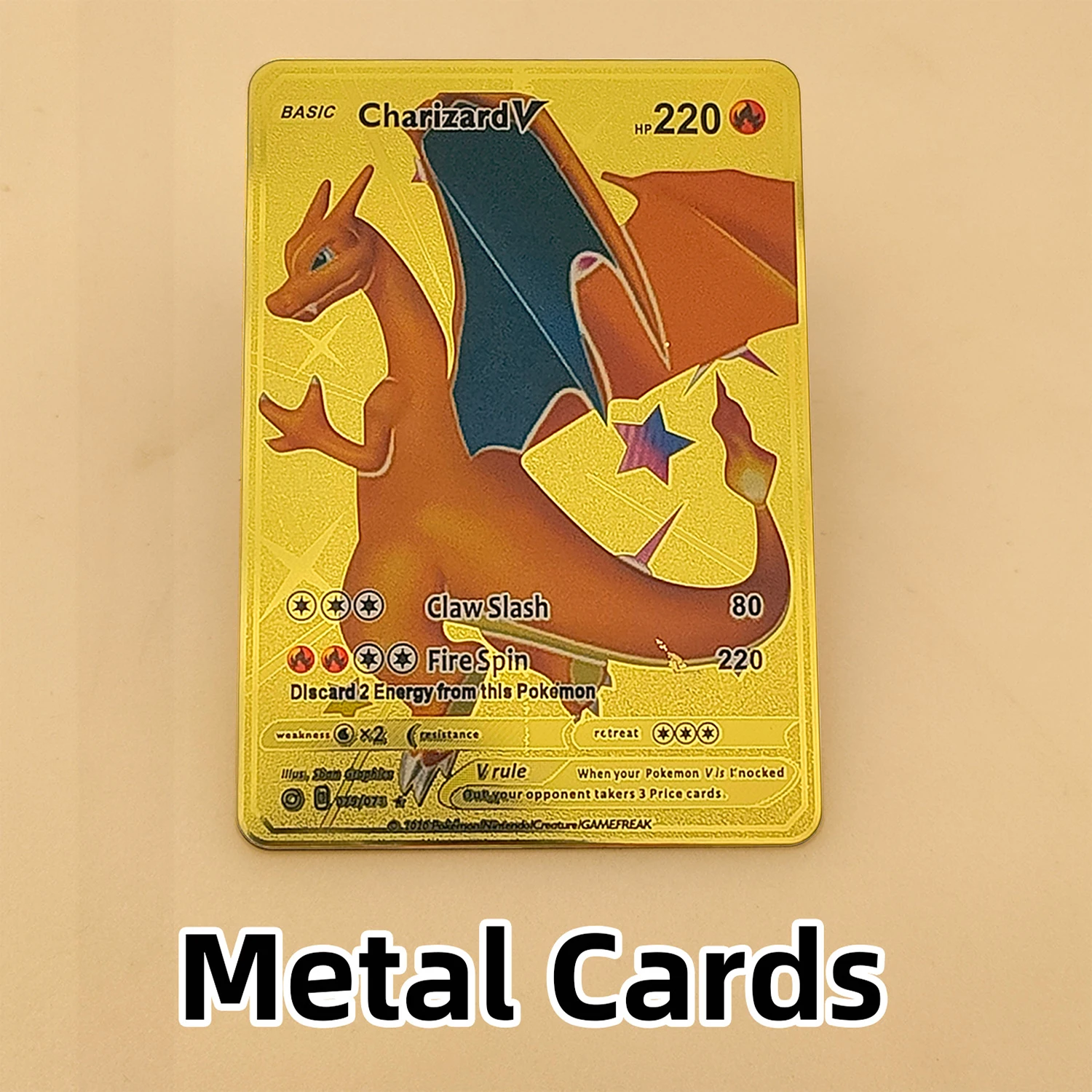 New for Pokemon English French Metal Card Anime Charizard Mewtwo Vmax Shiny Letters Game Collection Card Kids Toy Gifts