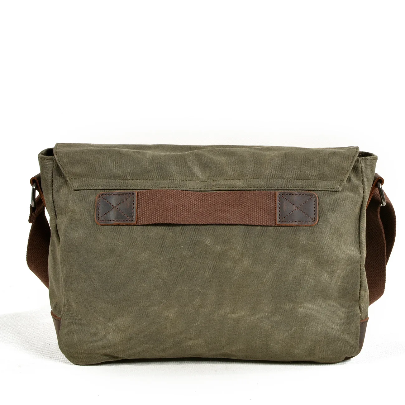 Thickened First-layer Cowhide Waterproof Waxed Canvas Men's Briefcase Retro Men's Bag Shoulder Laptop Messenger Travel Bag