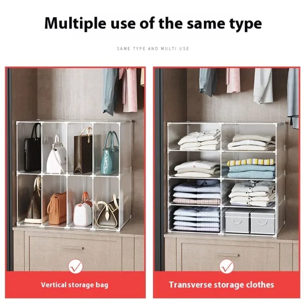 خزانة أكياس اليد، مقسم أدراج، حقيبة قابلة للتكوين بحرية، خزانة إعادة تحديد متعددة الطبقات، خزائن تخزين شفافة